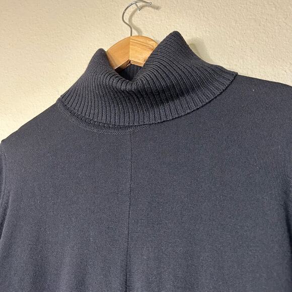 Alpha Studio Sweater Fine Merino Wool Black Turtleneck Long Sleeve Size 44/US L - Picture 4 of 11